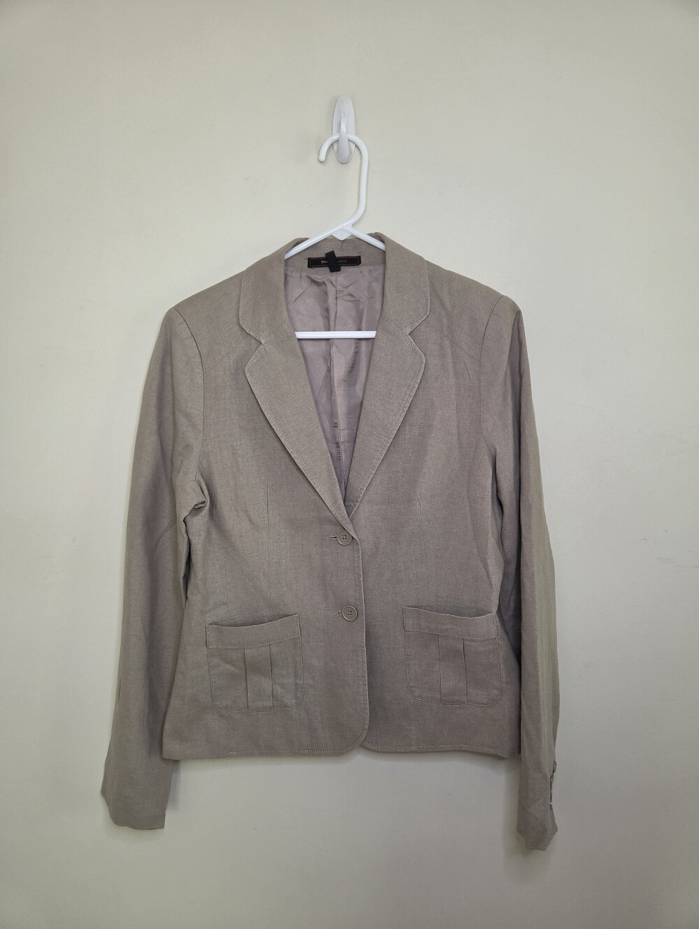 Women's BCBGMaxazria Linen Blend Blazer Jacket Sz Medium